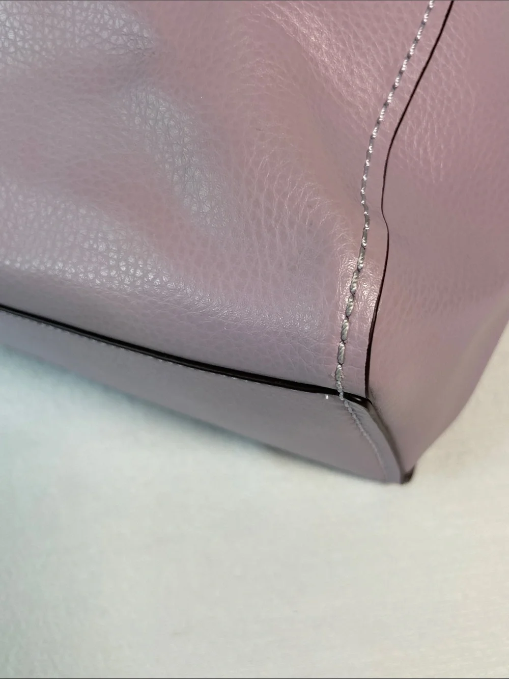 Coach L2054-58860 Derby Leather Tote Lavender Mauve Pebbled Leather